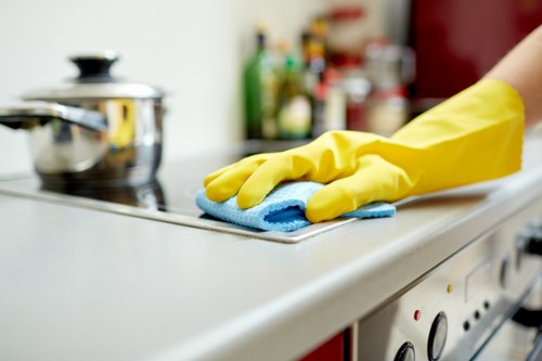 Deep cleaning of tiled and hard floors in a local E1 property